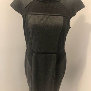 Womens fitted dress cotton and leather size 10